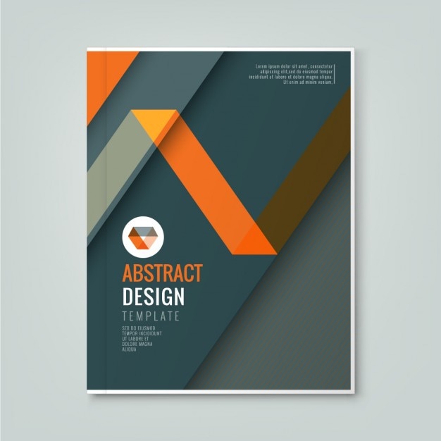 Vetor grátis design de linhas de laranja abstrata em cinza escuro molde do fundo para o relatório anual de negócios poster capa do livro folheto