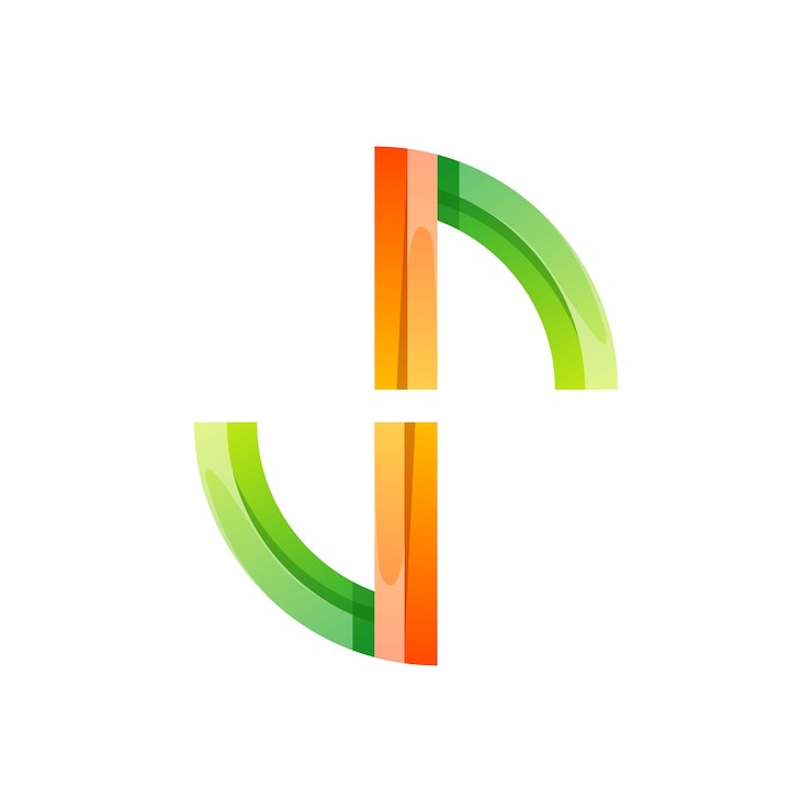 Vetor grátis design de logotipo colorido do ícone da letra s