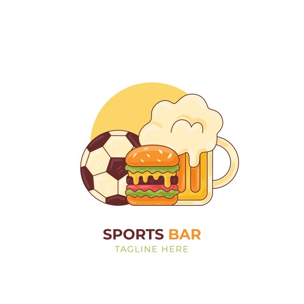 Design de logotipo de bar esportivo