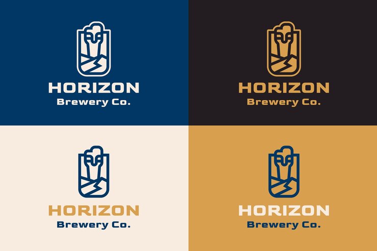 Vetor grátis design de logotipo de cervejaria de design plano