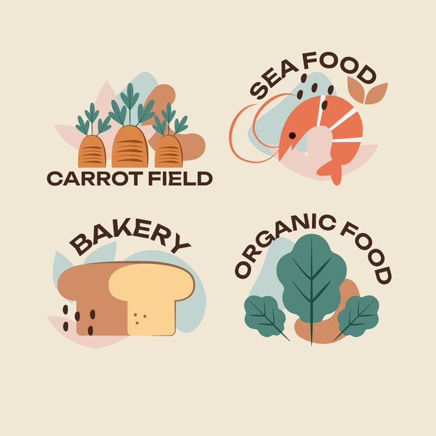 Design de logotipo de cores suaves desenhadas à mão