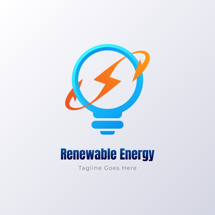 Vetor grátis design de logotipo de energia renovável