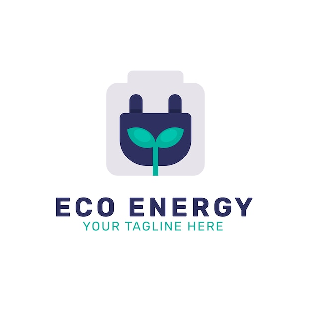 Vetor grátis design de logotipo de energia renovável