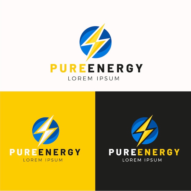 Vetor grátis design de logotipo de energia