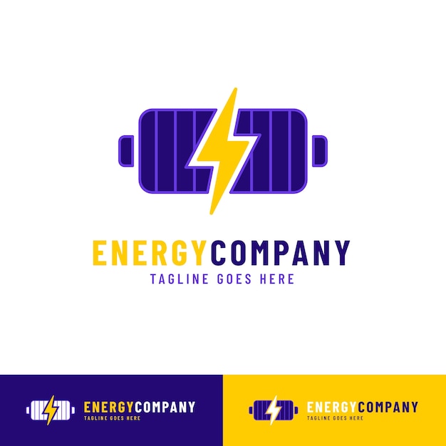 Vetor grátis design de logotipo de energia