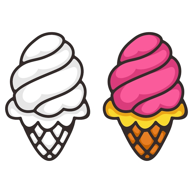 Design de logotipo de ícone de sorvete