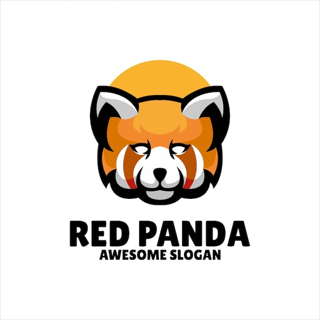 Design de logotipo de ilustração de mascote panda