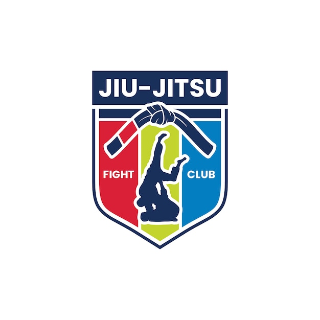 Vetor grátis design de logotipo de jiu jitsu