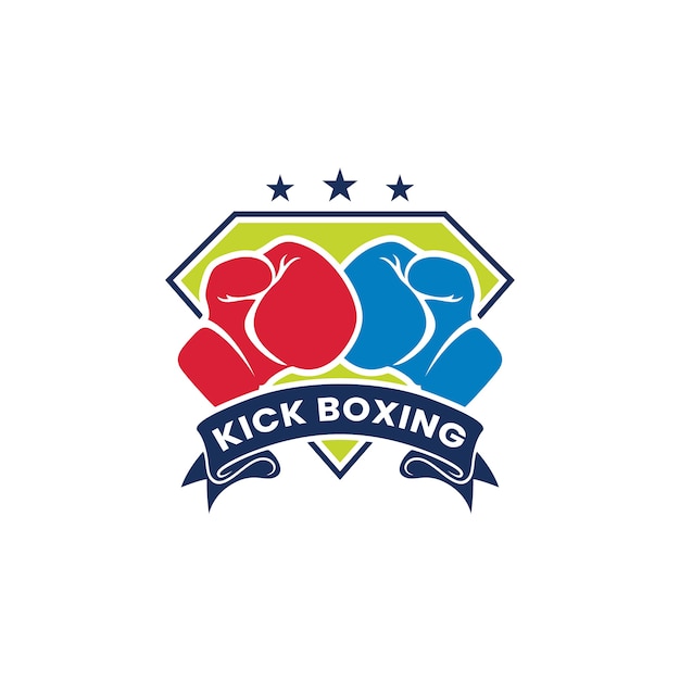 Design de logotipo de kickboxing