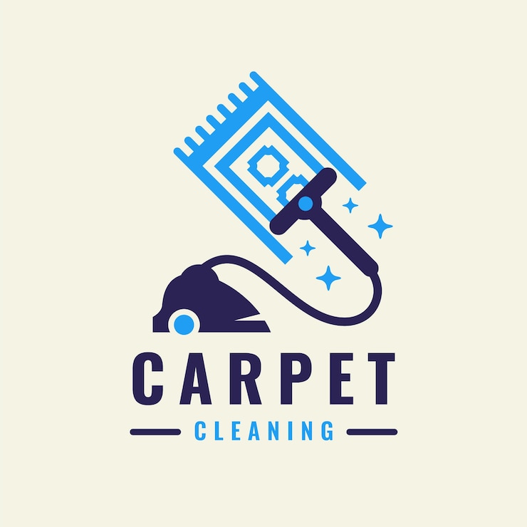 Vetor grátis design de logotipo de limpeza de carpete