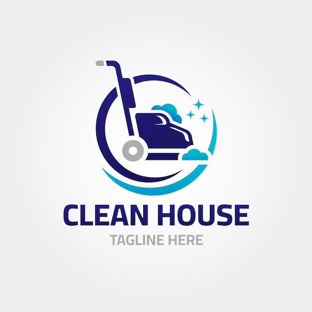 Vetor grátis design de logotipo de limpeza de tapete gradiente