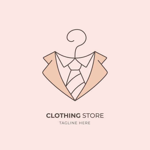 Design de logotipo de loja de roupas desenhado à mão