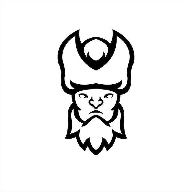 Vetor grátis design de logotipo de mascote simples de pirata