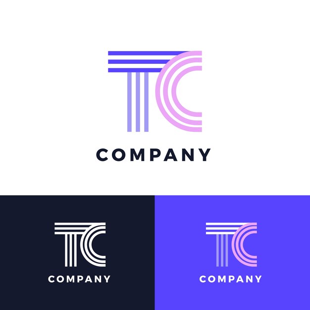 design de logotipo de negócios tc