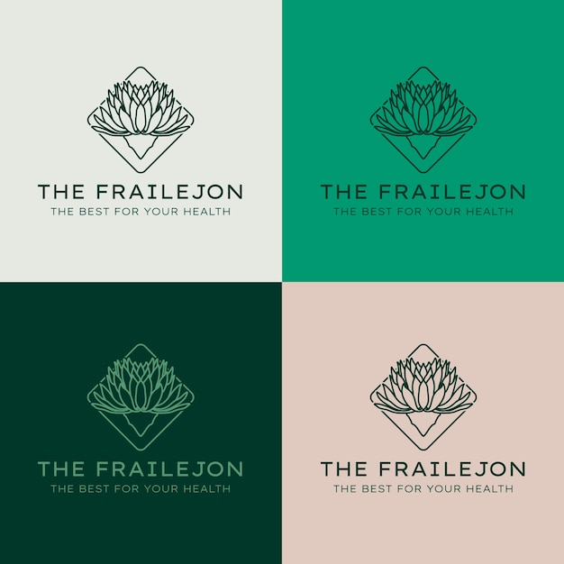 Vetor grátis design de logotipo de planta frailejon desenhado à mão