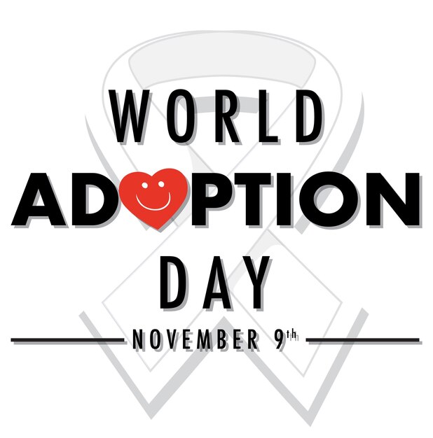 Design de logotipo do dia mundial da adoção
