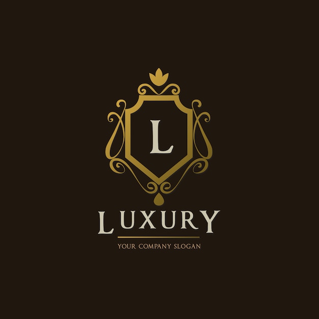 Design de logotipo dourado de luxo