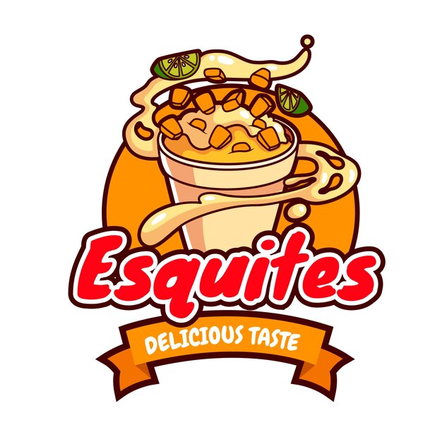 Design de logotipo esquites desenhado à mão