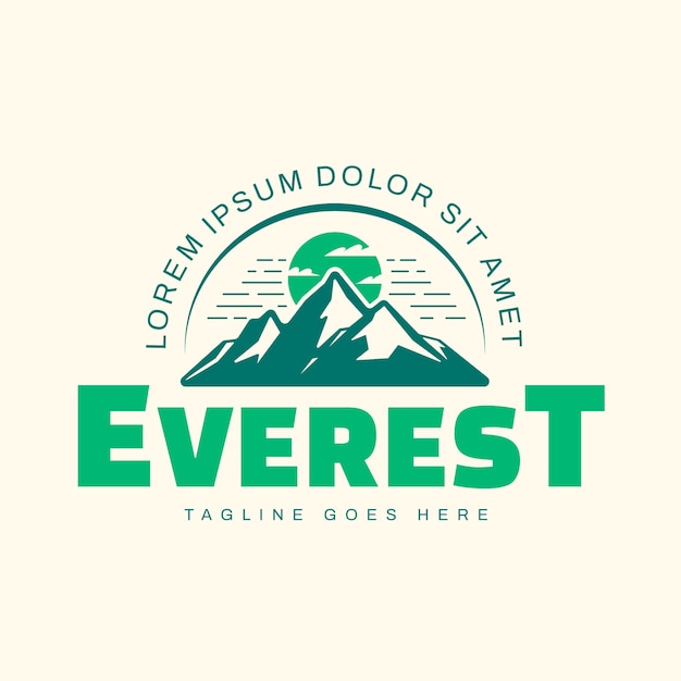 Design de logotipo everest desenhado à mão