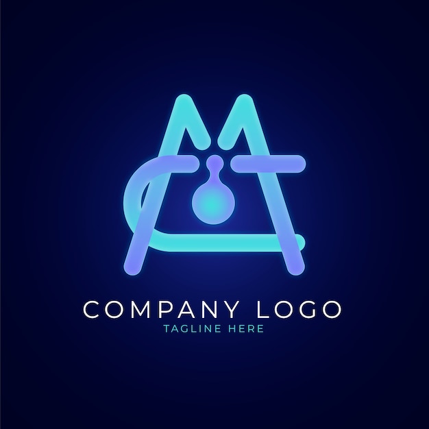 Design de logotipo gradiente mc