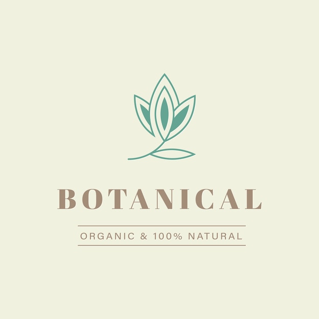 Vetor grátis design de logotipo natural e orgânico para branding e identidade corporativa