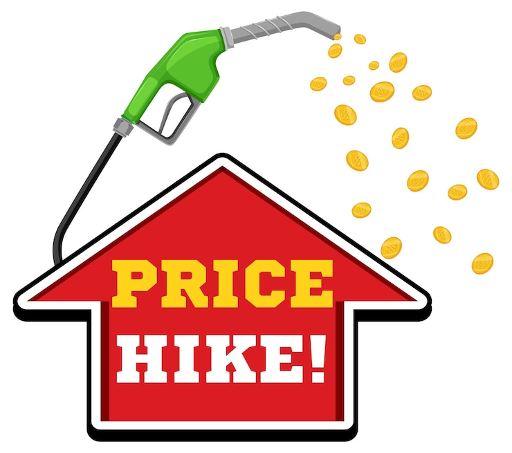Vetor grátis design de logotipo price hike com seta