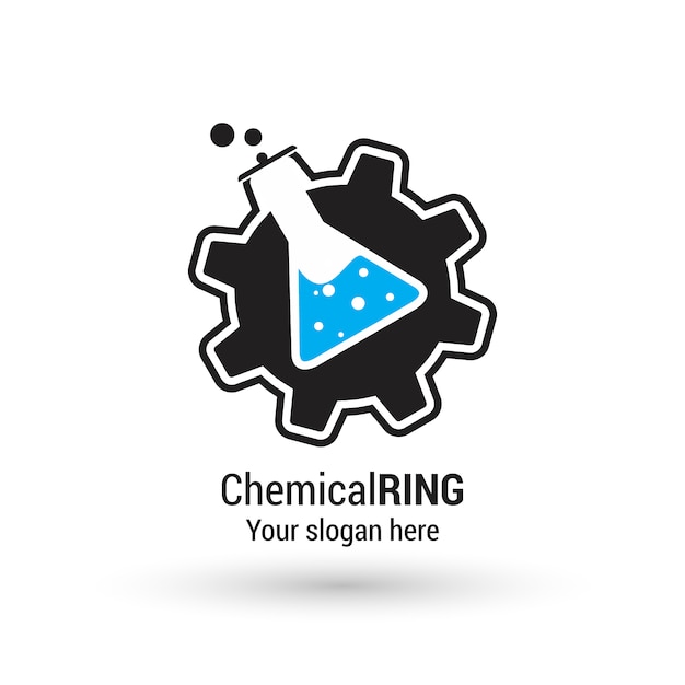 Vetor grátis design de logotipo químico