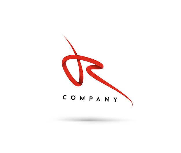 Design de logotipo R de identidade corporativa de identidade de marca.