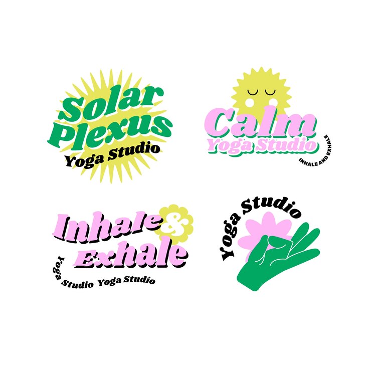 Vetor grátis design de logotipo retrô de design plano