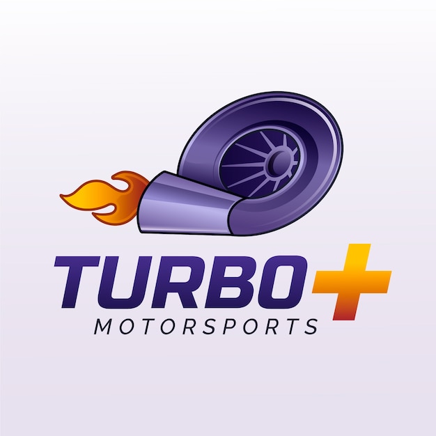 Design de logotipo turbo gradiente