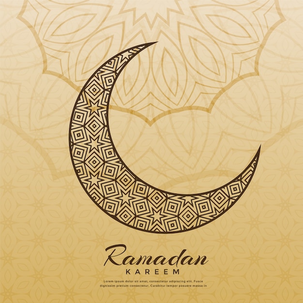 Design de lua islâmica para a temporada de ramadan kareem