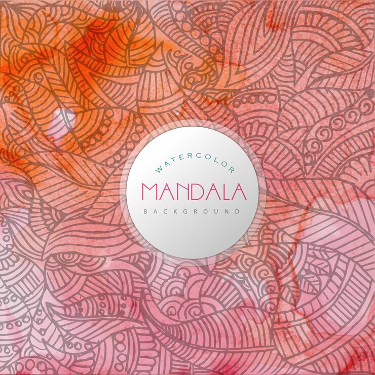 Vetor grátis design de mandala de fundo laranja