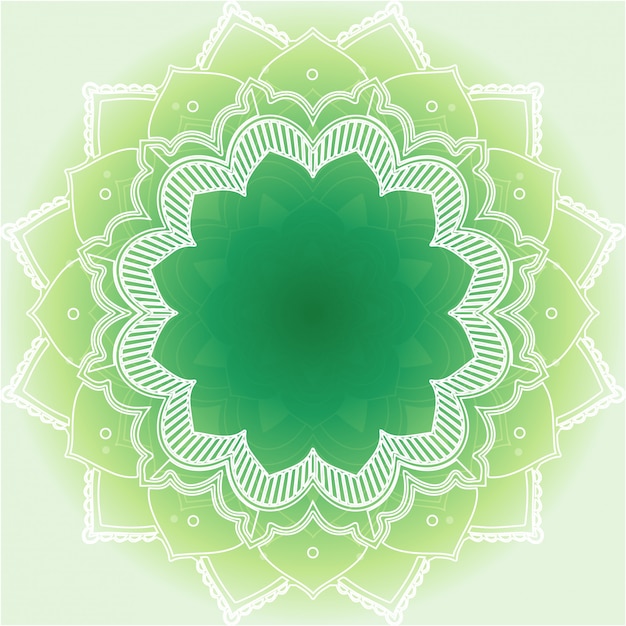 Design de mandala sobre fundo verde