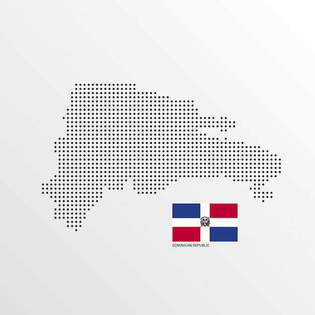 Vetor grátis design de mapa da república dominicana