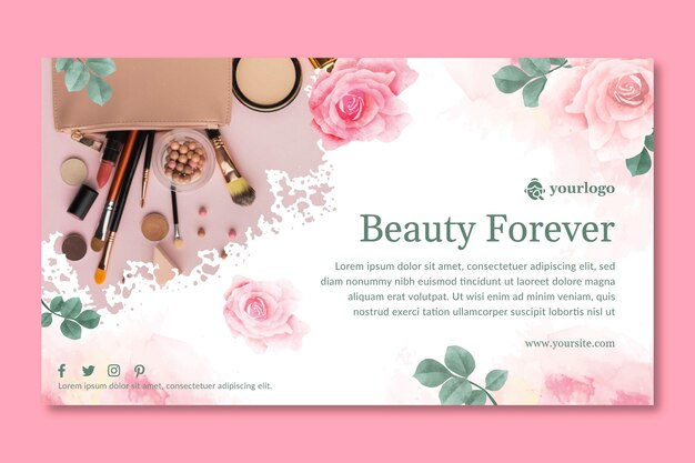 Design de modelo de banner cosmético