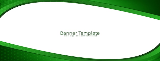 Vetor grátis design de modelo de banner moderno estilo onda verde