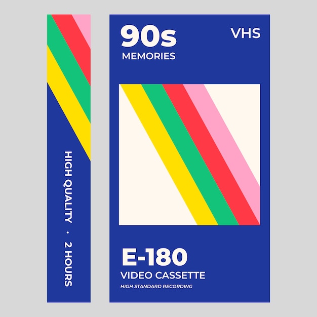 Design de modelo de capa vhs