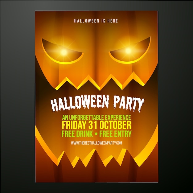 Design de modelo de cartaz de halloween