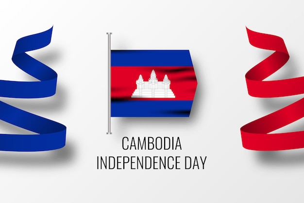 Design de modelo de celebração do dia da independência do camboja