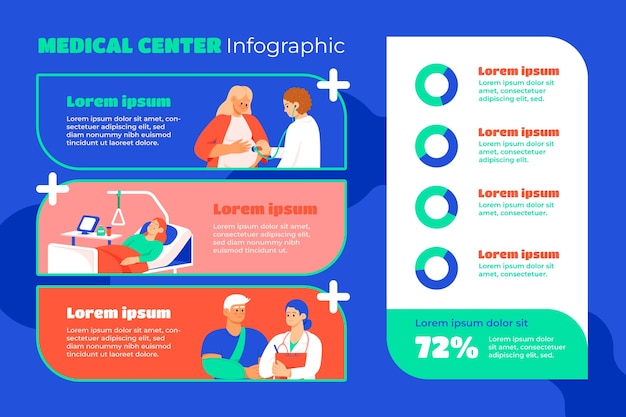 Vetor grátis design de modelo de centro médico