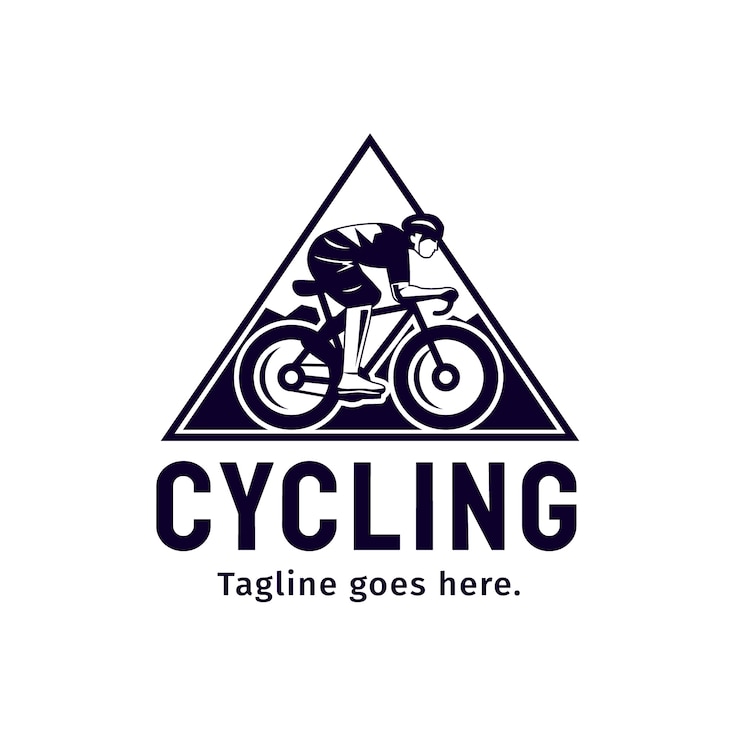 Vetor grátis design de modelo de logotipo de bicicleta