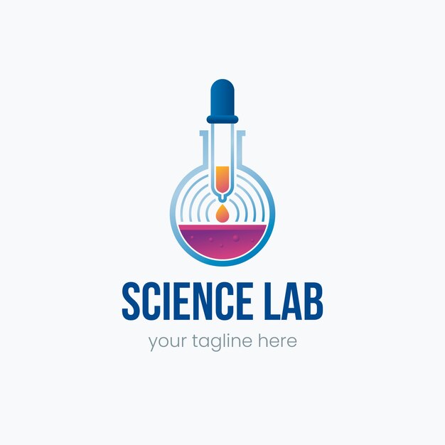 Design de modelo de logotipo de ciência