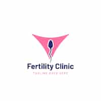 Vetor grátis design de modelo de logotipo de clínica de fertilidade