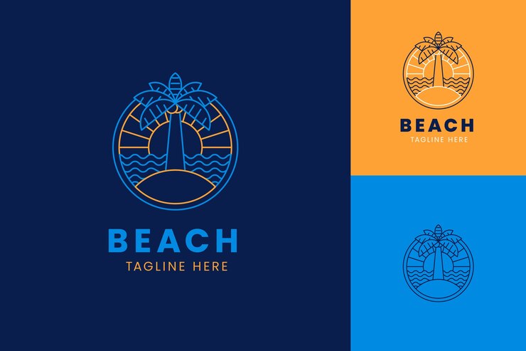 Vetor grátis design de modelo de logotipo de sol bonito