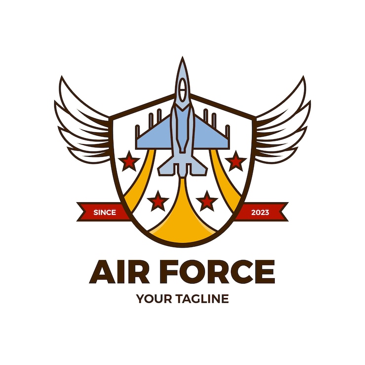 Vetor grátis design de modelo de logotipo do exército