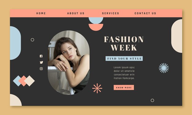 Design de modelo de moda