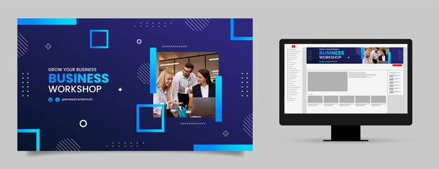 Design de modelo de oficina de negócios gradiente