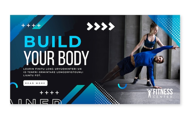 Design de modelo de postagem de personal trainer no facebook