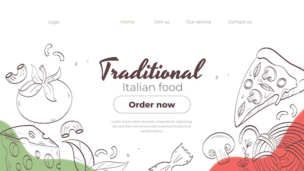 Vetor grátis design de modelo de restaurante italiano