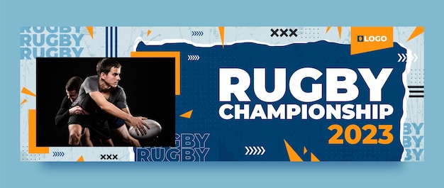 Design de modelo de rugby de design plano